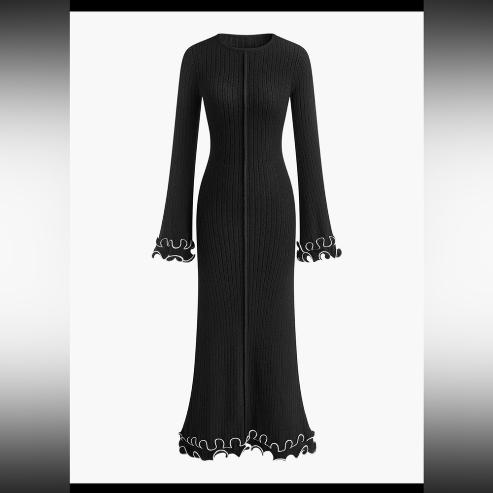 NWT Commense ruffle sweater dress.